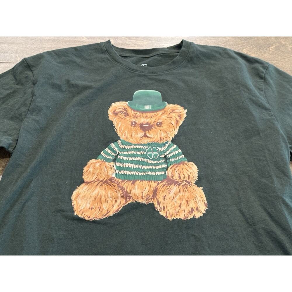 Ripple Junction Mens Green Bear St. Patrick Graphic Cotton T-Shirt Size L Large - Picture 4 of 7